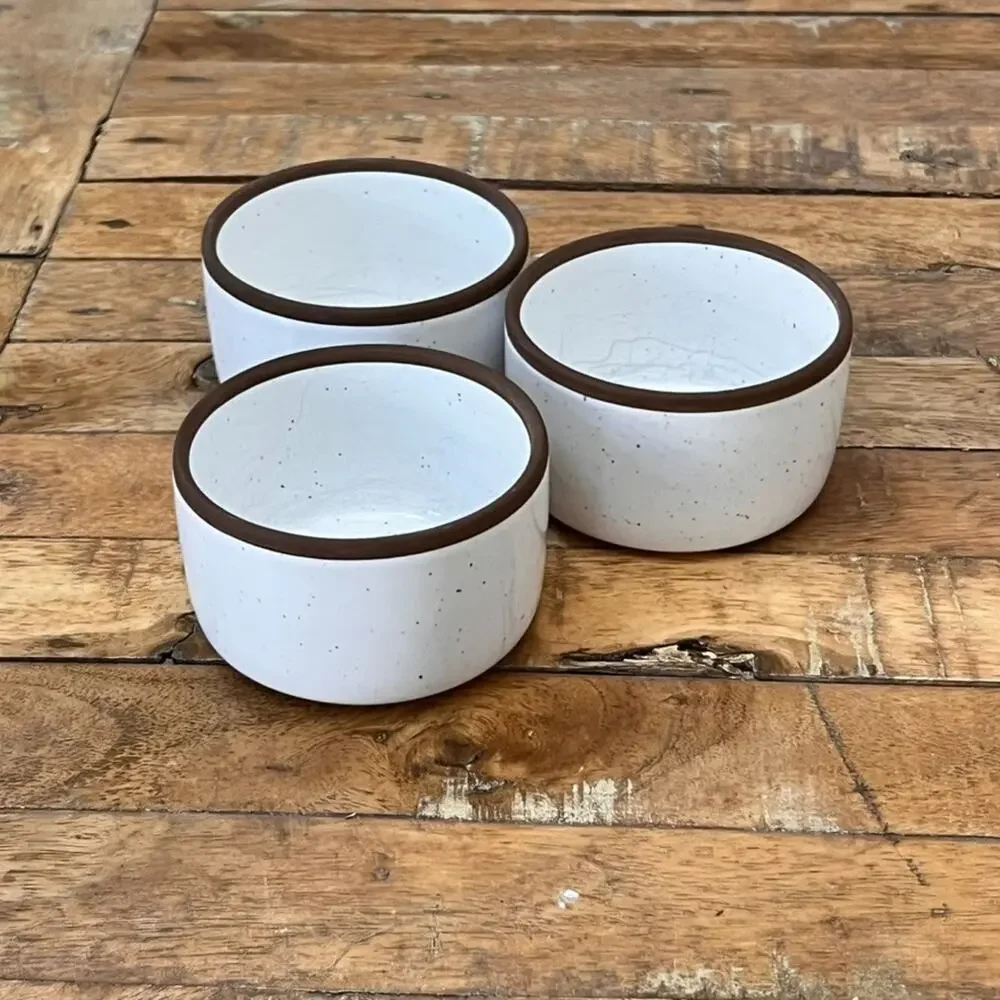 Mora Ceramic Ramekin Small Oven Safe Baking Dishes Cups 4oz Set of 3